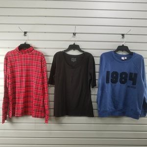 New 3 Pcs Women's Top Blouse Shirt Sweater Tank